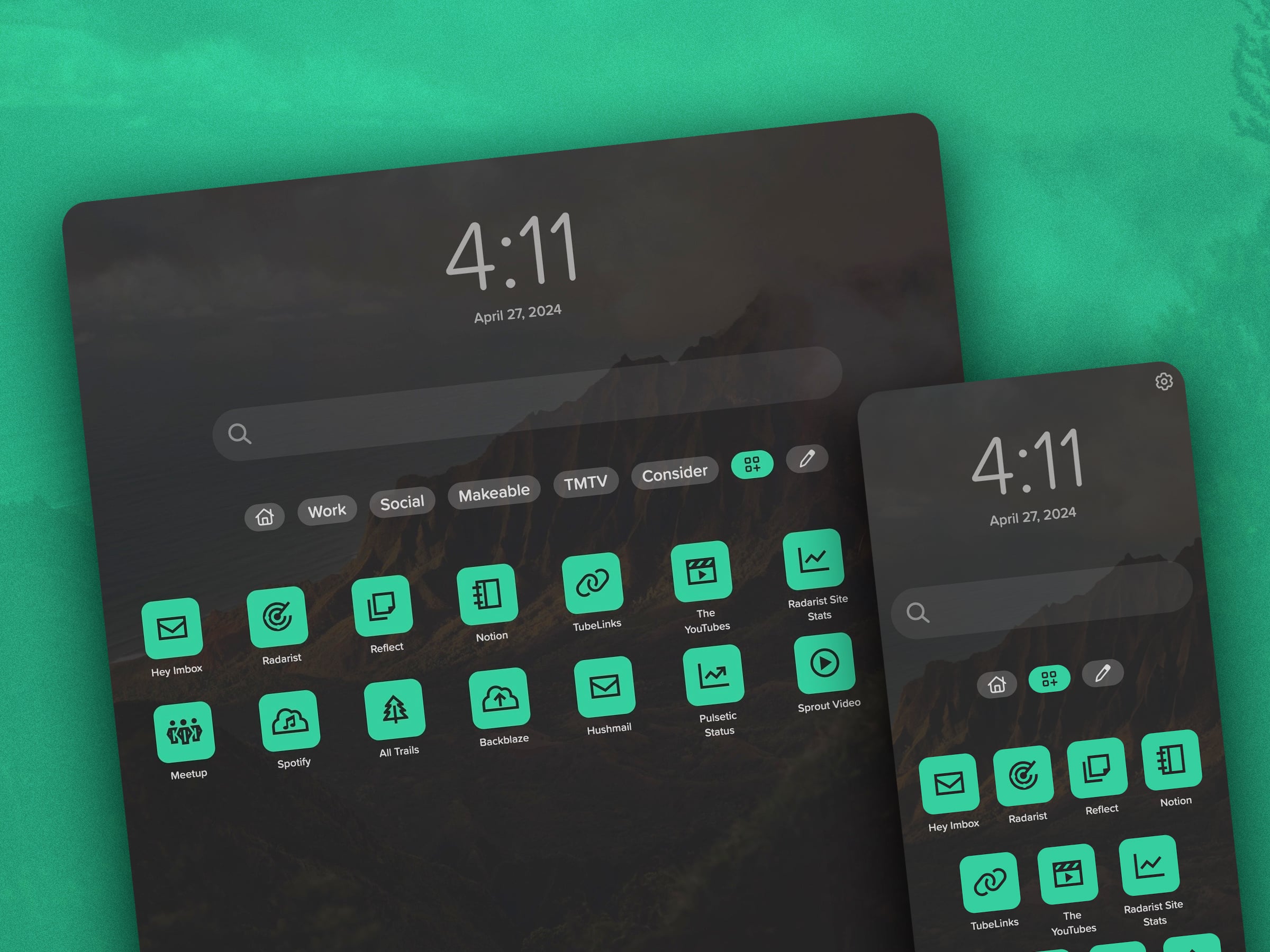 Browser Start Page Web App