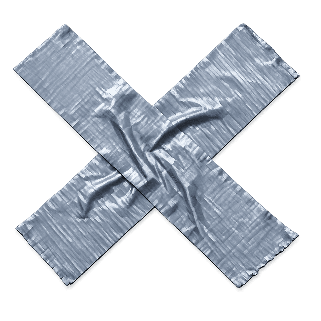 Roll of duct tape symbolizing patchwork website maintenance