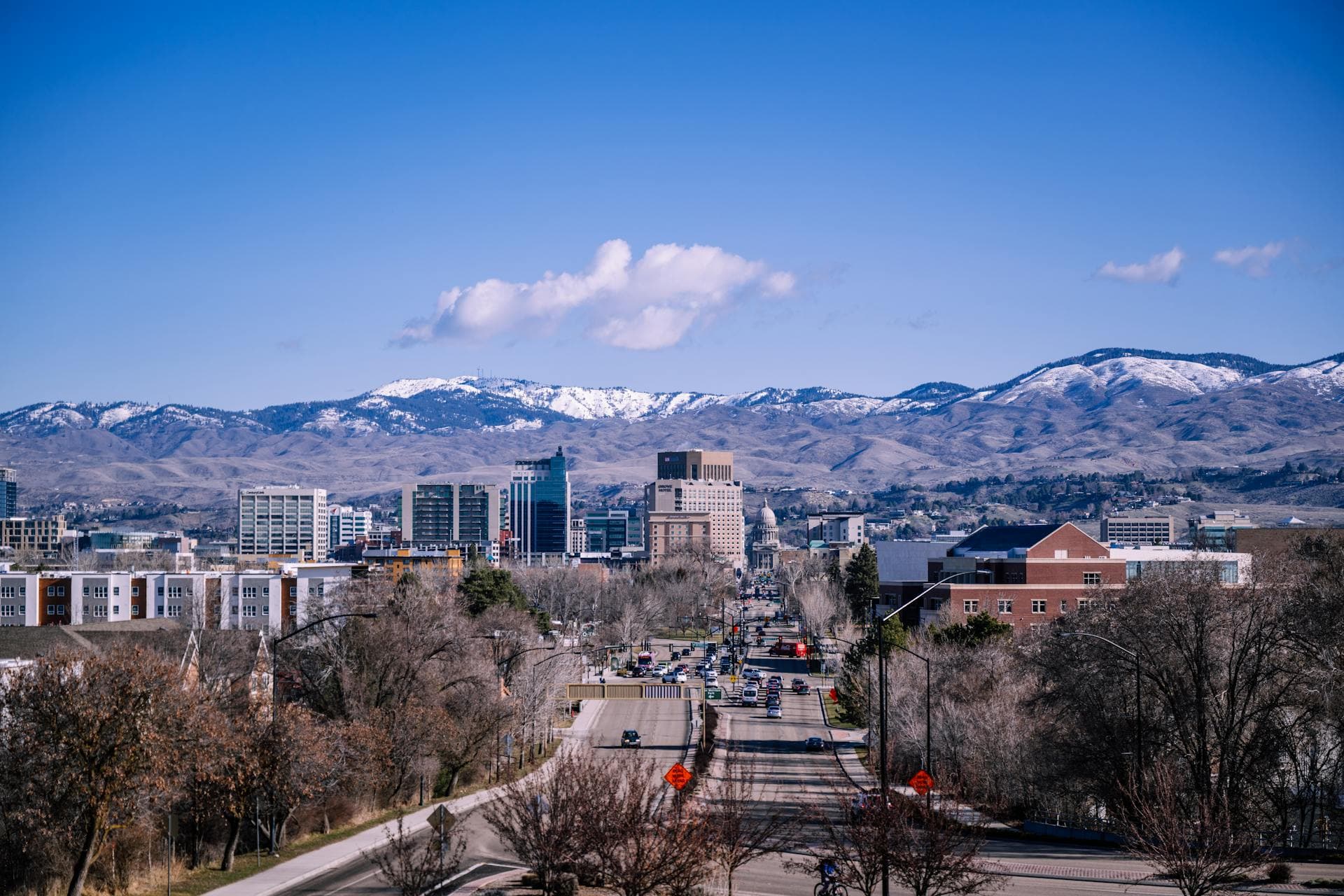 Boise skyline and foothills representing Idaho public infrastructure
